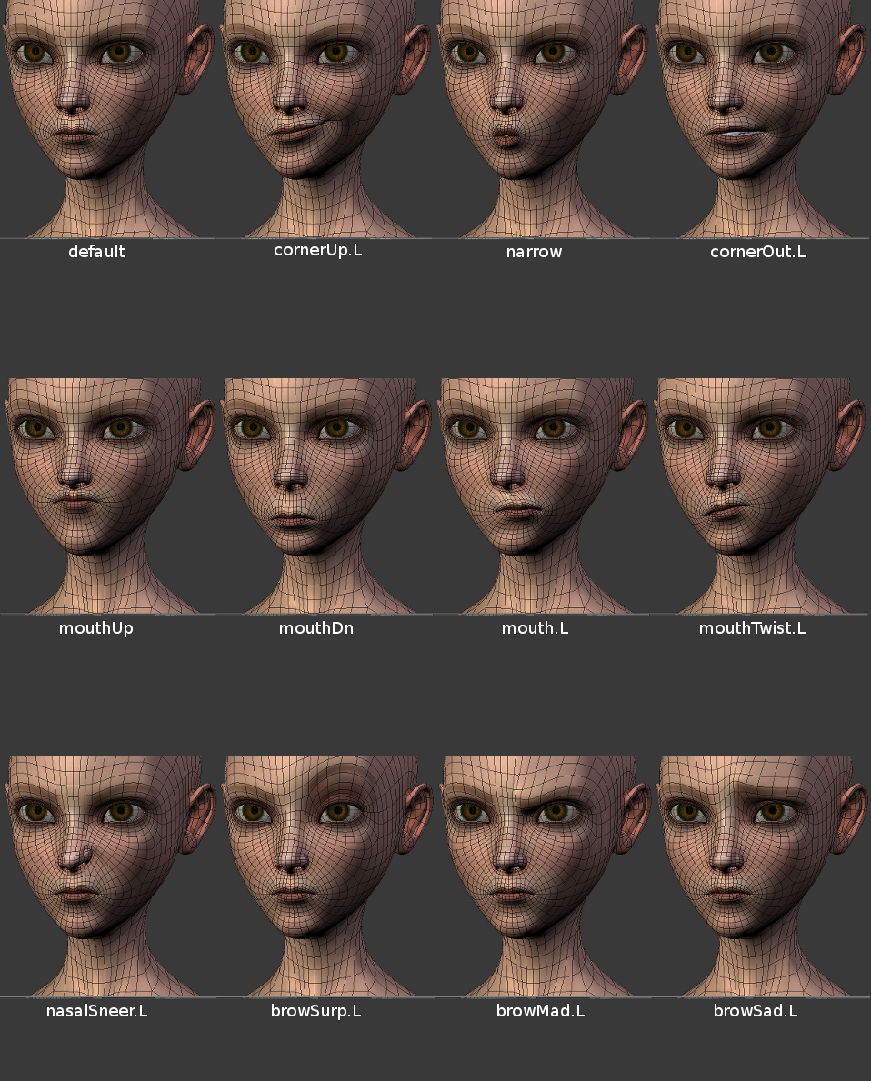 the Durian Open Movie Project » Blog Archive » Sintel: Facial Blendshapes